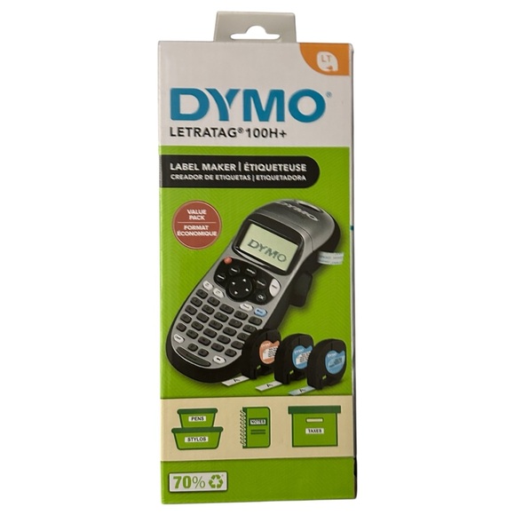 Dymo Other - NEW Dymo LetraTag 100H+ Handheld Label Maker New in Box with 3 Label Cassettes